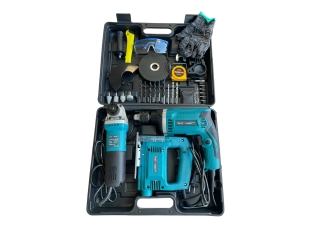 Σετ γωνιακού λειαντήρα, τρυπανιού και πριονιού 3 σε 1 KraftMaster με εργαλεία