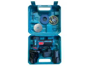 Μίνι ασύρματος γωνιακός τροχός KraftMaster 24V 6AH με 2 μπαταρίες, φορτιστή και 3 δίσκους