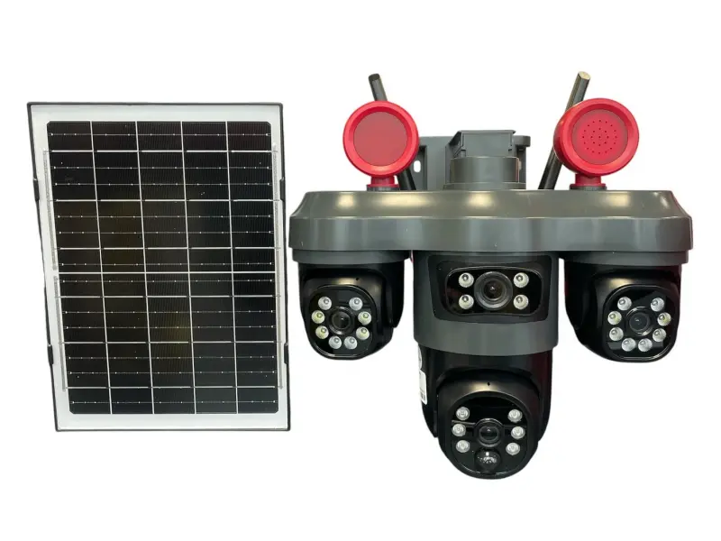 Τετραπλή ηλιακή κάμερα LYLU με κάρτα SIM, 26 LED - V380 Pro - LYLU 3278