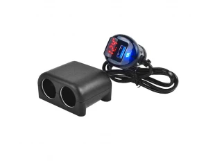 Βύσμα αναπτήρα Olesson 1641, 2 πρίζες, 1 USB, βολτόμετρο