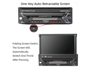 Ραδιόφωνο πολυμέσων με αναδυόμενη οθόνη Android 15 MOSFET 50Wx4 7 ιντσών