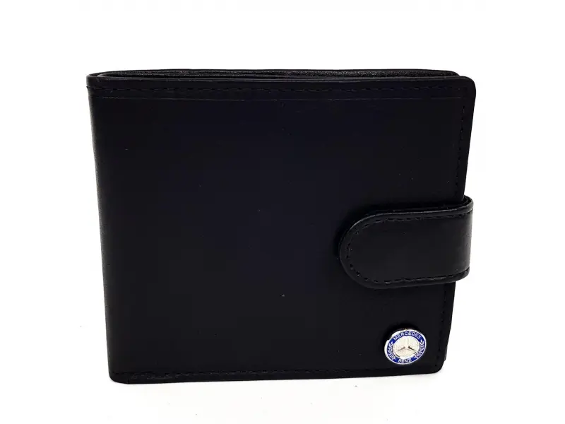 Δερμάτινο πορτοφόλι - Mercedes με κούμπωμα Δερμάτινο πορτοφόλι - Mercedes με κούμπωμα