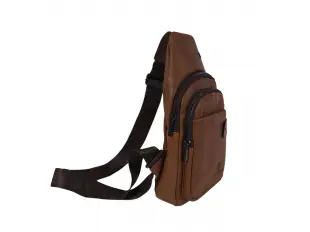 Ανοιχτό καφέ τσάντα χιαστί - Boras