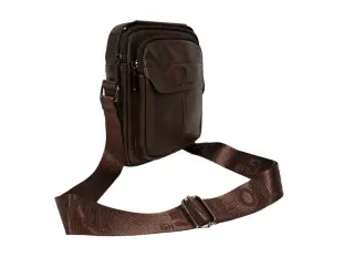 Καφέ ανδρική τσάντα - Zarak