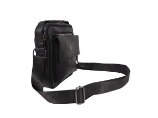 Μαύρη ανδρική τσάντα - Kaldis