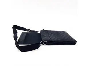 Μεγάλη ανδρική τετράγωνη τσάντα - οικολογικό δέρμα