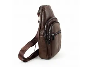 Σκούρο καφέ ανδρική τσάντα - Brian