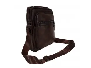 Σκούρο καφέ ανδρική τσάντα - Markes