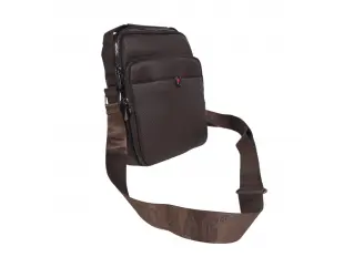 Σκούρο καφέ ανδρική τσάντα - Verdi