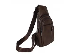 Σκούρο καφέ τσάντα χιαστί - Boras