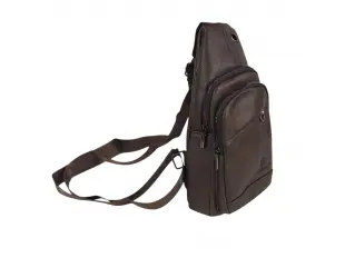 Σκούρο καφέ τσάντα χιαστί - Bores