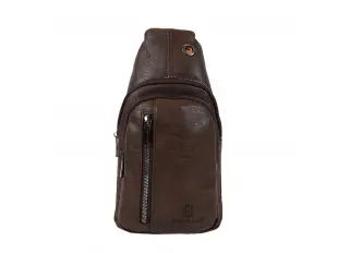 Τσάντα χιαστί σε καφέ σκούρο χρώμα - Bort Τσάντα χιαστί σε καφέ σκούρο χρώμα - Bort