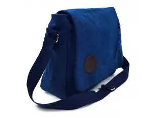 Ανδρική τσάντα από καμβά - μπλε