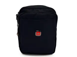 Μαύρη ανδρική τσάντα - ανθεκτικό υλικό