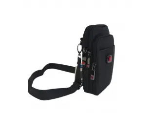 Μαύρη ανδρική τσάντα - Lins