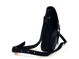 Μαύρη ανδρική τσάντα - δερμάτινη