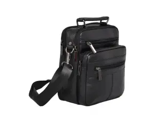 Τσάντα από γνήσιο δέρμα με πολλές θήκες