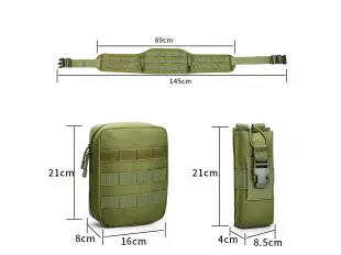 Μαύρη ανδρική τσάντα - ζώνη