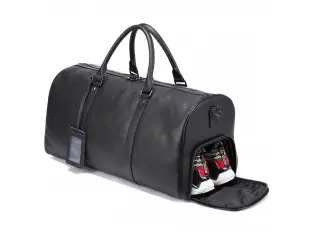 Μαύρη τσάντα από γνήσιο δέρμα - Lords