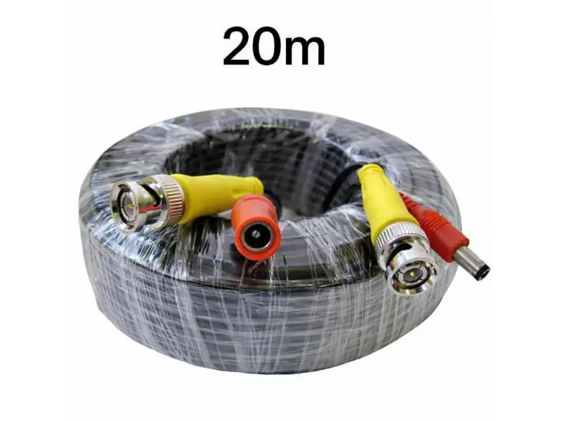 Καλώδιο για κάμερες CCTV με τροφοδοτικό 20 μέτρα. Καλώδιο για κάμερες CCTV με τροφοδοτικό 20 μέτρα.