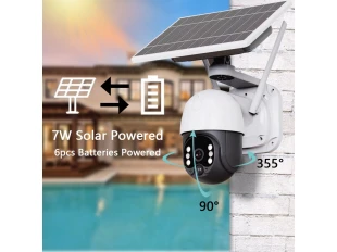 Ασύρματη περιστρεφόμενη ηλιακή κάμερα WIFI 3MP παρακολούθηση αντικειμένων