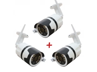 Σετ 3 τεμ. Κάμερα LYLU WIFI για εγκατάσταση σε εξωτερικό χώρο με 4 διόδους, νυχτερινή όραση Full HD