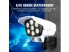 LED Solar Lamp Κάμερα τύπου με τηλεχειριστήριο Ισχύς 180W 77LED