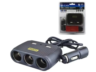 Υποδοχή αναπτήρα Olesson 1512, 3 υποδοχές, 2 θύρες USB Υποδοχή αναπτήρα Olesson 1512, 3 υποδοχές, 2 θύρες USB - παρόμοιο προϊόν