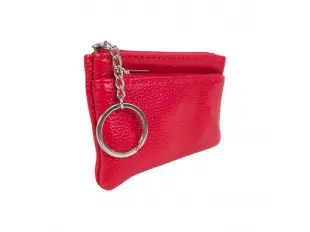 Κόκκινο πορτοφόλι με κρίκο για κλειδιά