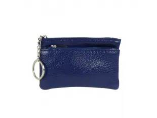 Μπλε πορτοφόλι με κρίκο για κλειδιά