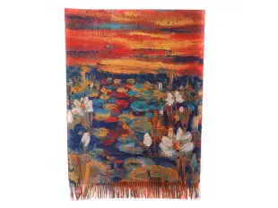 Διπλής όψης γυναικείο κασκόλ - Claude Monet - Νούφαρα έκδ. 2