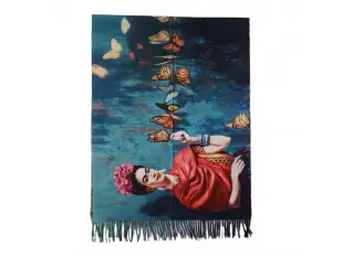 Διπλής όψης γυναικείο κασκόλ και γάντια με πίνακες ζωγραφικής έκδοση 2