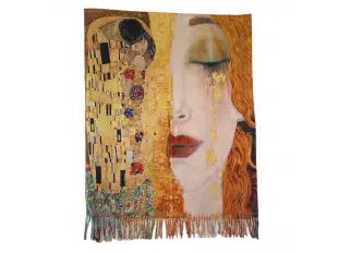 Διπλής όψης γυναικείο κασκόλ με πίνακες του Γκούσταβ Κλιμτ