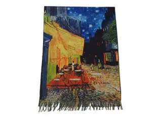 Διπλής όψης γυναικείο κασκόλ - Van Gogh - Cafe Terrace at Night