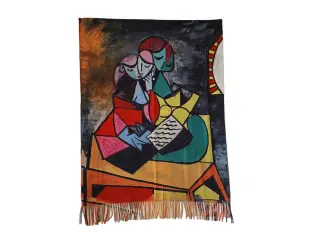 Γυναικείο κασκόλ και γάντια διπλής όψης με πίνακα του Πικάσο