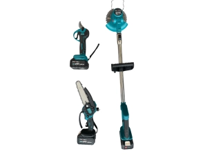Cordless Trimmer Set, 15 cm Cutter. και ψαλίδια αμπέλου – KraftRoyal. 36V 8Ah