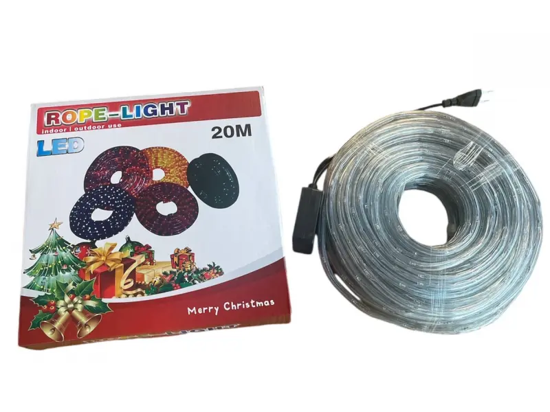 Φωτεινός χριστουγεννιάτικος σωλήνας LED 20 μέτρων Φωτεινός χριστουγεννιάτικος σωλήνας LED 20 μέτρων