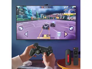 Κονσόλα παιχνιδιών Game Stick + Android TV Q9Pro 4K με πάνω από 49.000 ενσωματωμένα παιχνίδια και ασύρματα joystick
