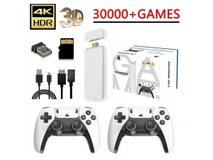 Ρετρό κονσόλα παιχνιδιών Game Stick M15 4K με 30.000 ενσωματωμένα παιχνίδια και ασύρματα joystick