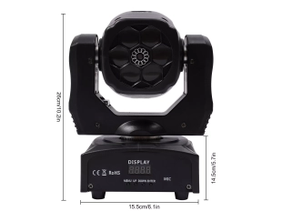 Εφέ σκηνής LED Disco με κινούμενη κεφαλή 6x12W δίοδοι + Laser FS-20183