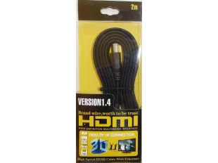 Επίπεδο καλώδιο HDMI 4K ενισχυμένη πλεξούδα - 2m, 3m, 5m