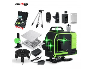 4D KraftRoyal Construction Laser με 16 γραμμές (πράσινο λέιζερ τεσσάρων σημείων) αυτοεπιπέδωση