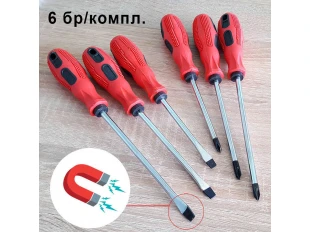 Σετ κατσαβιδιών X&Z 6 τεμαχίων με μαγνήτη ίσιο και σταυρό