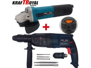 Σετ Perforator 1600W + Angle Grinder 1100W 125mm KraftRoyal
