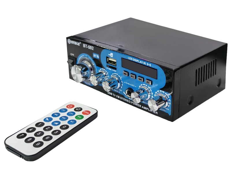 Ενισχυτής ήχου Bluetooth για οικιακή χρήση BT-502 - USB, FM, TFT, BLT, 2x30W, 220VAC Ενισχυτής ήχου Bluetooth για οικιακή χρήση BT-502 - USB, FM, TFT, BLT, 2x30W, 220VAC - 1716-2