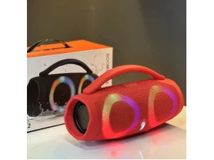 Αδιάβροχο Ισχυρό Ασύρματο Bluetooth Ηχείο Booms Box 3 Mini RGB - Κόκκινος