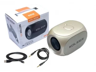 Ασύρματη Bluetooth ηχοσυσκευή Koleer S918 FM/TF/USB/BT - Χρυσός