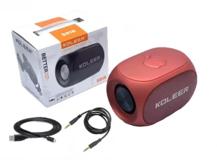 Ασύρματη Bluetooth ηχοσυσκευή Koleer S918 FM/TF/USB/BT - Κόκκινος