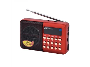 Μίνι ηχείο JOC H011BT με Bluetooth, ραδιόφωνο FM, MP3 player, κάρτα USB SD - κόκκινο