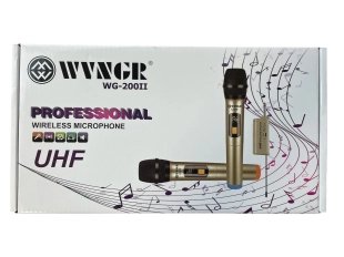 Σετ 2 τεμ. ασύρματα μικρόφωνα με οθόνη WVNGR WG-200II